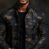 Men's Camouflage Print Mid-length Coat 21297003X