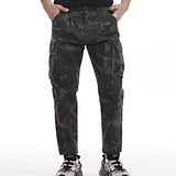 Men's Casual Outdoor Multi-Pocket Camouflage Cargo Pants 85370744M