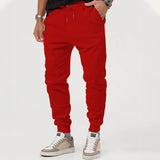 Men's Retro Casual Solid Color Jogging Drawstring Sweatpants 90828090TO