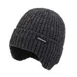 Men's Outdoor Warm Earmuffs Knitted Hat 74461171F