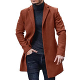 Men's Casual Solid Color Button Suit Collar Jacket Coat 56773535X