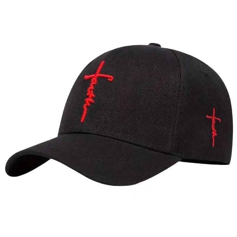 Cappellino da baseball retrò casual da uomo con scritta "Cross Faith" 47486735TO