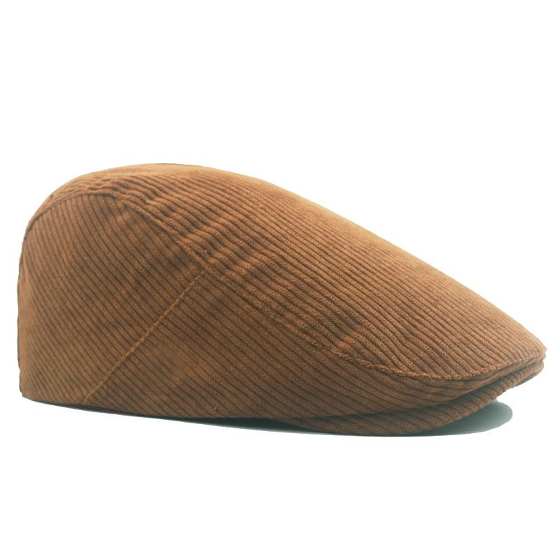 Men's Retro British Style Corduroy Forward Hat 42532494TO