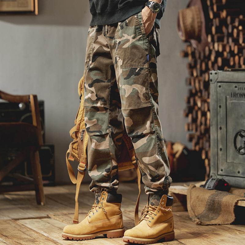 Men's Casual Retro Camouflage Cargo Pants 87239137Y
