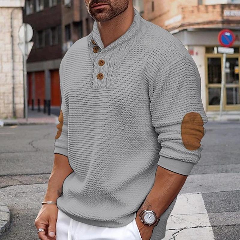 Men's Casual Colorblock Knitted Pullover Sweater 46566504X