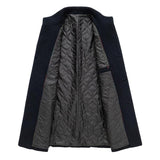 Men's Solid Color Button Stand Collar Coat 17400837X