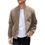 Men's Casual Vintage Stand Collar Suede Jacket 67473465F