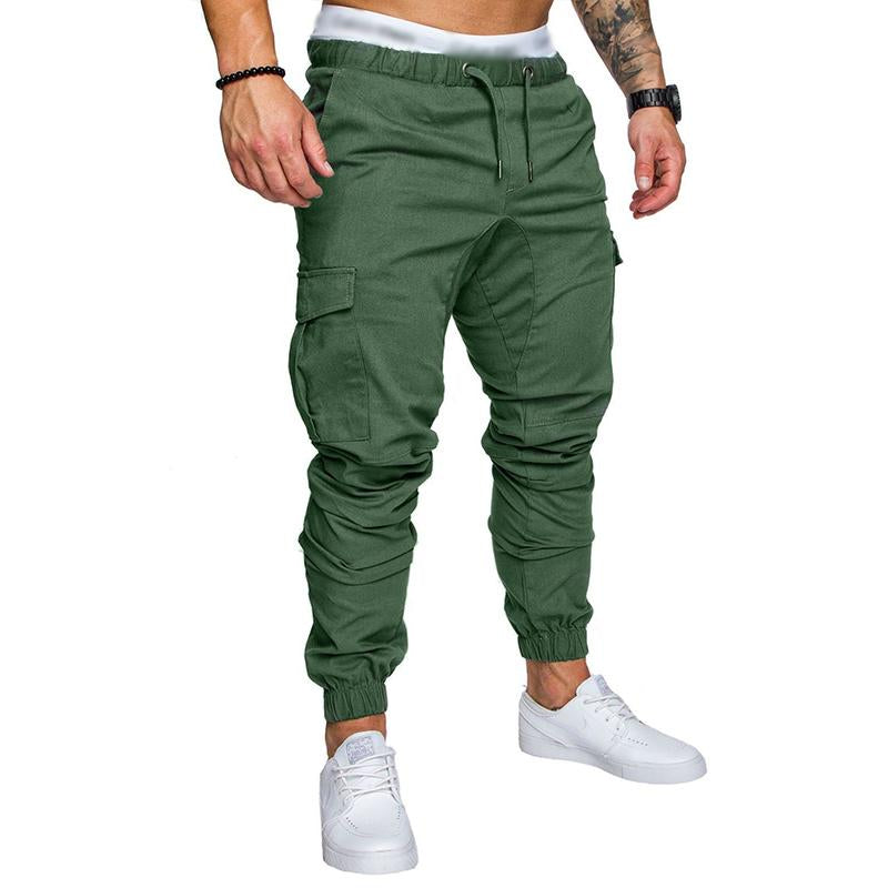 Men's Casual Multi Pocket Elastic Waist Sports Pants 12993660M