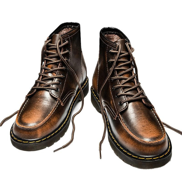 Men's Vintage British Cowhide Leather Workwear Martin Boots 19208350M