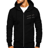 Men's Casual Hooded Fleece Long Sleeve Zipper Jacket 75071283M