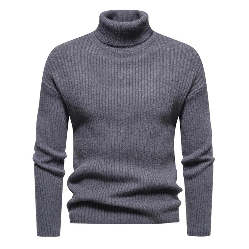 Maglione da uomo a collo alto in tinta unita 40059462X