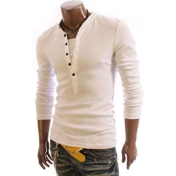Men's Casual Retro Fake Two Piece Long Sleeve T-Shirt 24939762X