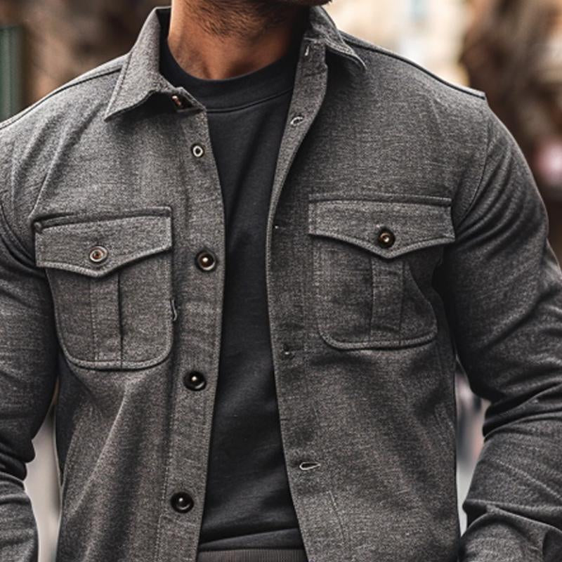 Men's Casual Lapel Single Breasted Jacket 90648952X