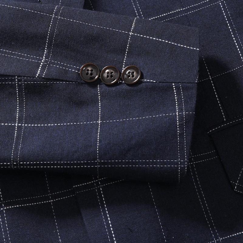 Men's Vintage Check One Button Business Casual Blazer 36800248Y