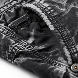 Men's Retro Outdoor Cotton Camouflage Multi-Pocket Loose Cargo Shorts 41749442M