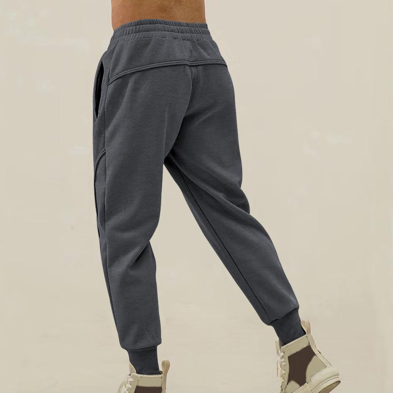 Men's Solid Color Elastic Waist Sports Pants 65821523Z