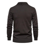 Men's Solid Color V-neck Knitted Cardigan Jacket 88508346X