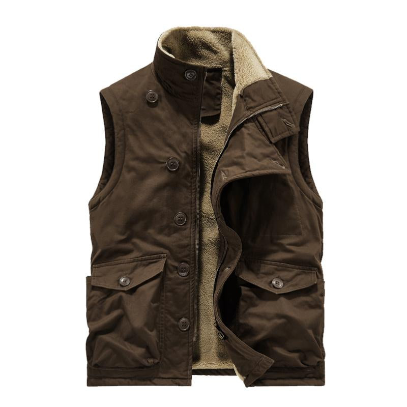 Tute da caccia casual retrò da uomo più gilet monopetto in velluto 57636101TO