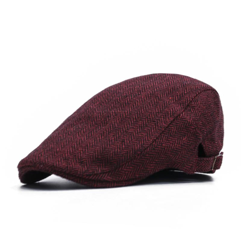 Men's Vintage Casual Herringbone Beret 83306898TO