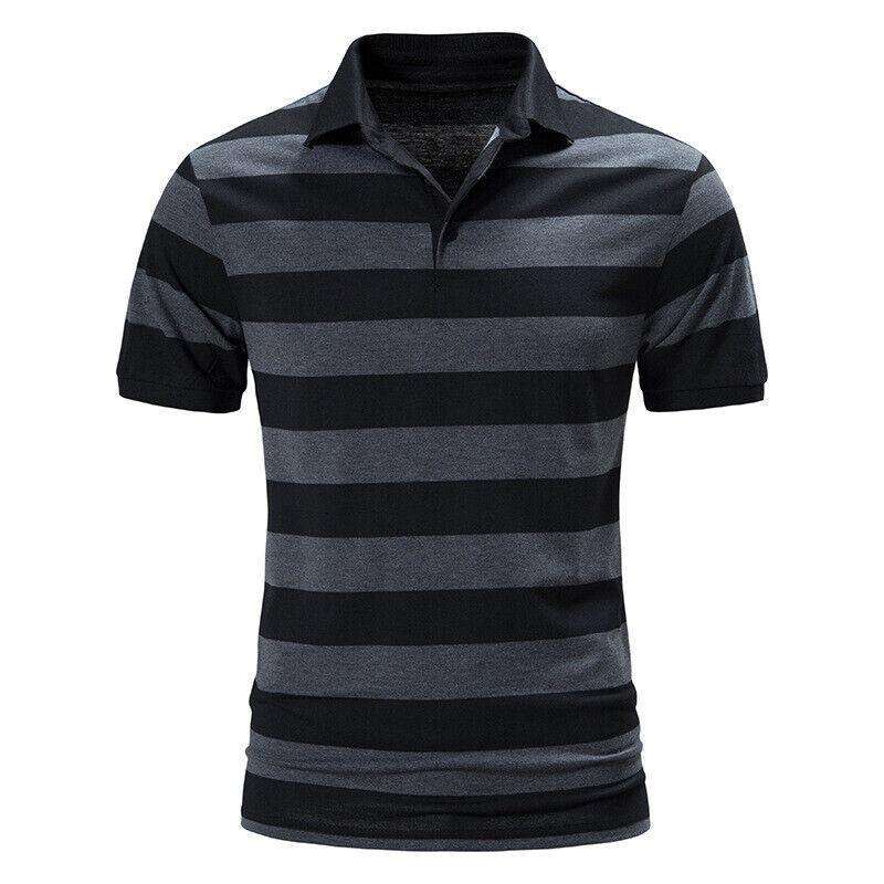 Men's Casual Striped Polo Shirt 86062649TO