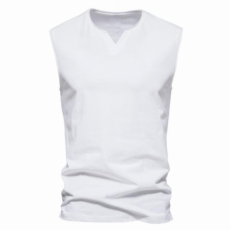 Men's Casual Solid Color Sleeveless Sports Tank Top 29992264Y