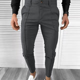 Men's Solid Color Casual Suit Pants 44716602X