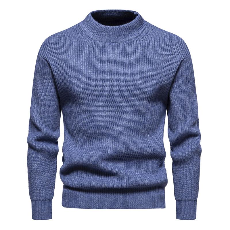 Men's Solid Color Crew Neck Knitted Pullover Sweater 26547754X