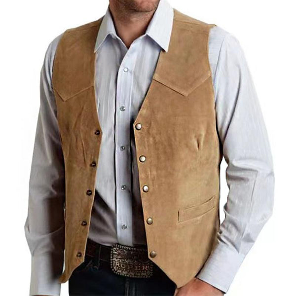 Men's Casual Vintage Solid Color Suit Vest 43431351Y