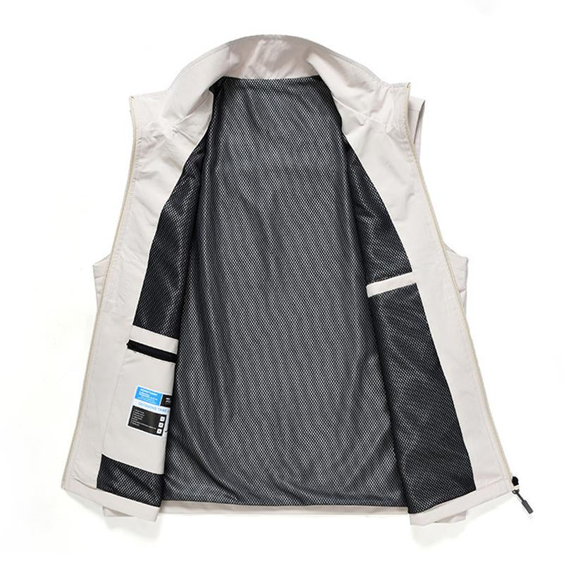 Men's Casual Stand Collar Thin Section Breathable Outdoor Vest 41399341M