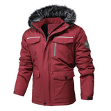 Men's Outdoor Casual Removable Hood Warm Ski Coat 83312927Y