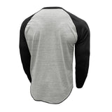 Men's Round Neck Long Sleeve Casual Color Block Pullover T-shirt 89657764X