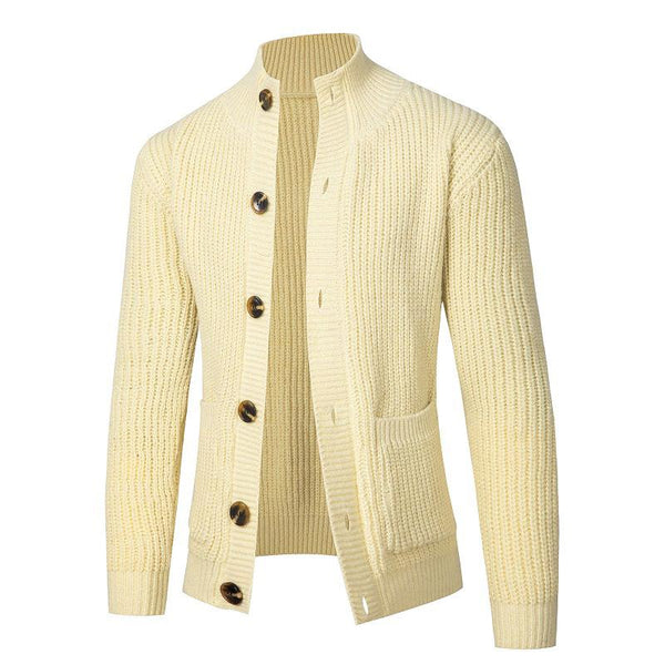 Men's Solid Color Versatile Casual Knitted Cardigan 31917166U