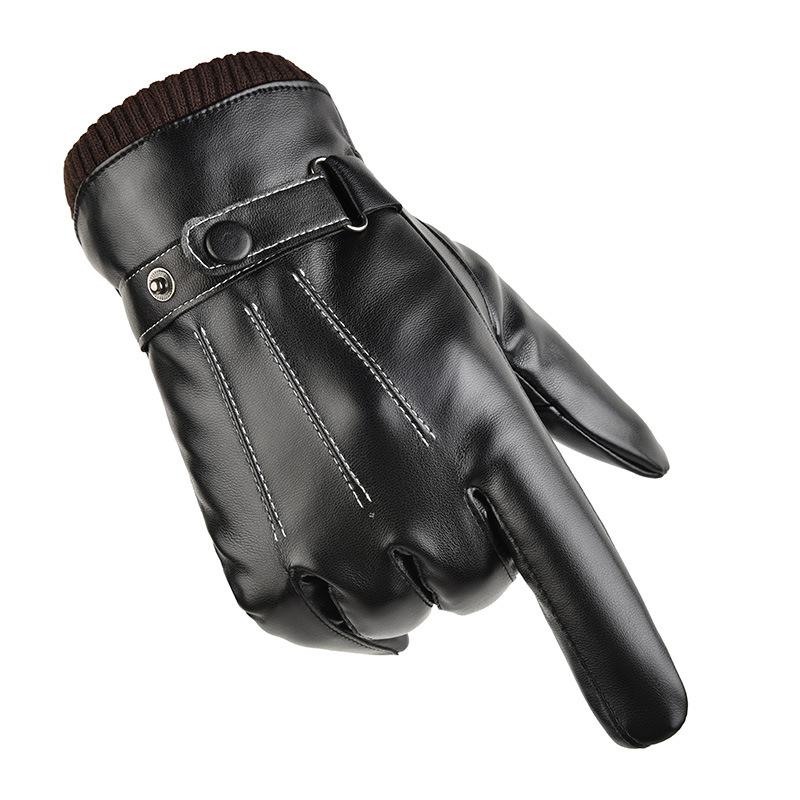 Guantes cálidos de piel sintética para pantalla táctil para hombre 15895911U