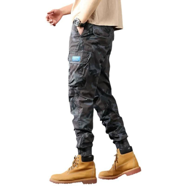 Men's Camo Washed Cotton Multi-pocket Cargo Pants 47568218Z