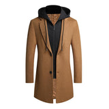 Men's Casual Color Block Removable Hooded Coat 25909603X