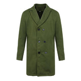 Men's Solid Color Double Breasted Trench Coat 18880985X