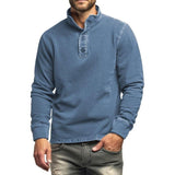 Men's Solid Color Stand Collar Long Sleeve Sweatshirt 26813846X