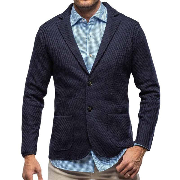 Men's Solid Color Slim Notch Lapel Two Buttons Blazer 41715093Z