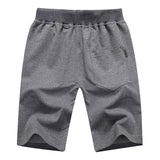 Men's Casual Breathable Cotton Elastic Waist Straight Beach Shorts 18868117M