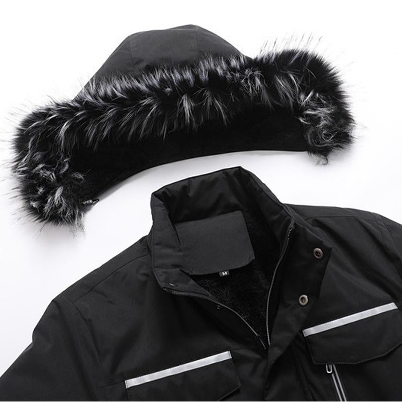 Men's Outdoor Casual Removable Hood Warm Ski Coat 83312927Y