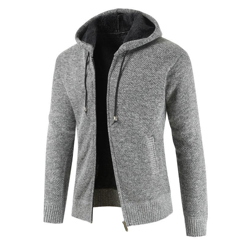 Men's Thick Hooded Cardigan Jacket 35476896F