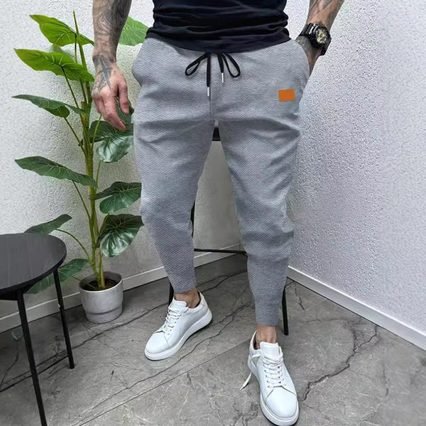 Men's Solid Color Twill Casual Versatile Sweatpants 51628983X