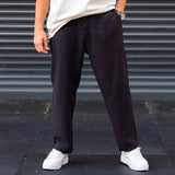 Men's Casual Solid Color Cotton Linen Pocket Pants 57244386Y