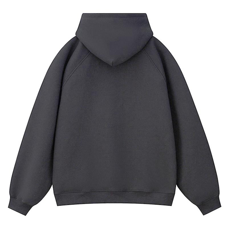 Men's Casual Solid Color Button Kangaroo Pocket Pullover Hoodie 43311678M