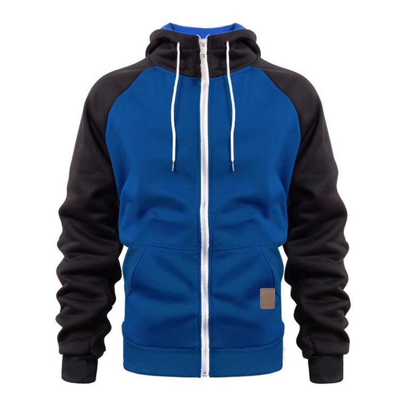 Men's Colorblock Sports Zip-Up Hoodie 13947767X