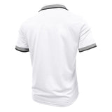 Men's Casual Color Block Short Sleeve Polo Shirt 76099446Y