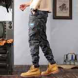 Men's Camo Washed Cotton Multi-pocket Cargo Pants 47568218Z