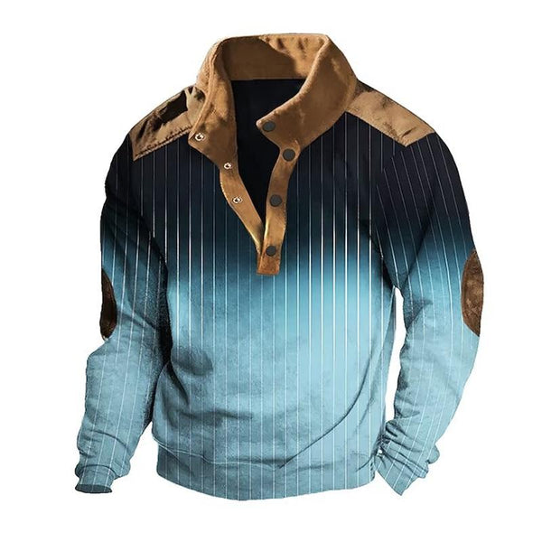 Men's Gradient Printed Long Sleeved Sweatshirt 97949184Y