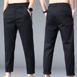 Men's Casual Thin Straight Loose Cropped Pants 07998166M