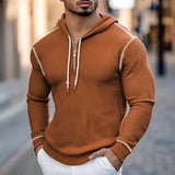 Men's Waffle Casual Zip-Up Hoodie 83890929X